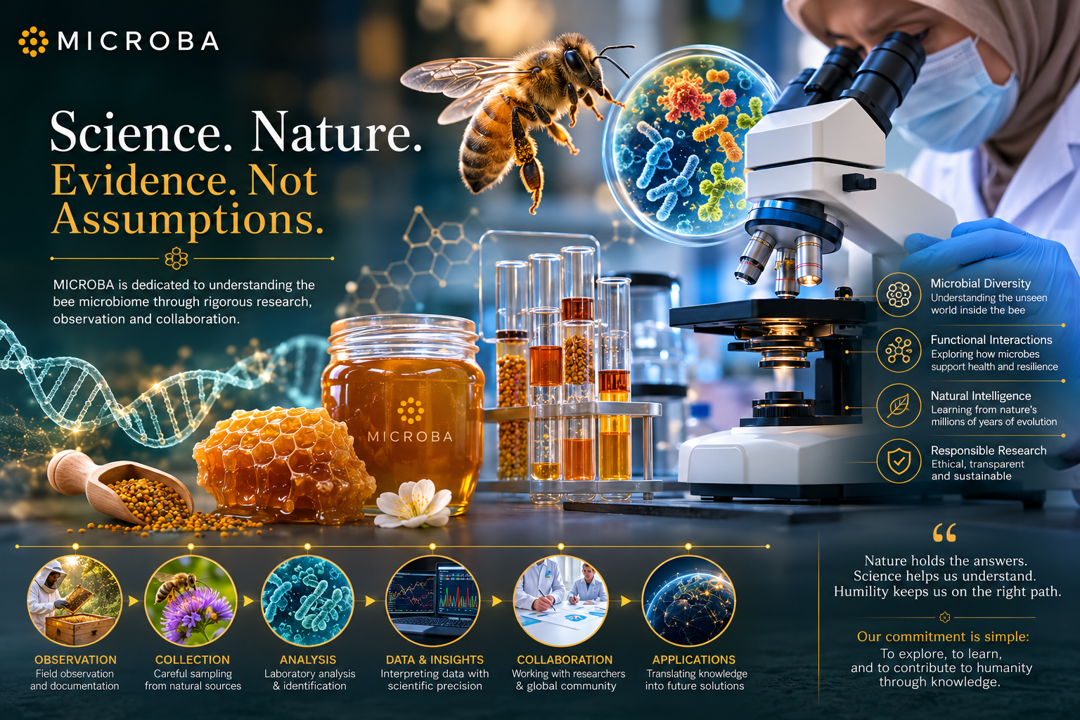 Laboratory research into the bee microbiome