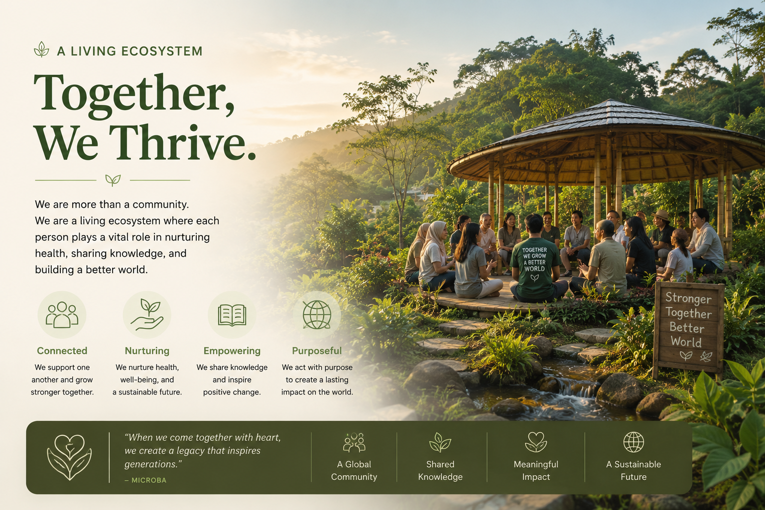 A living ecosystem of people growing together