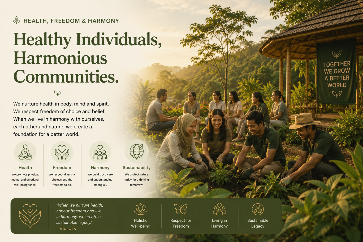 Health freedom and harmony within the community