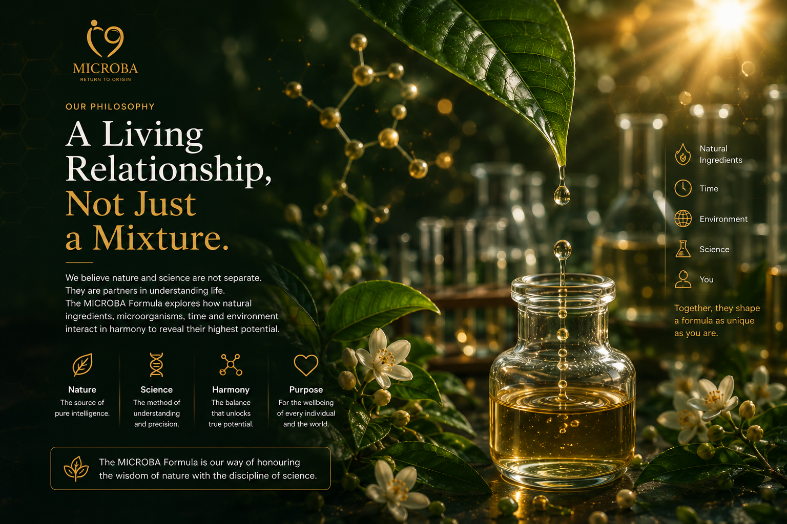 MICROBA formula philosophy connecting nature and science