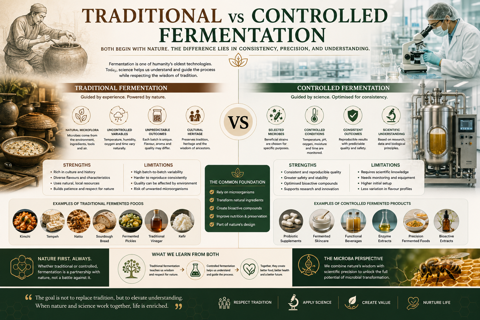 Traditional vs Controlled Fermentation