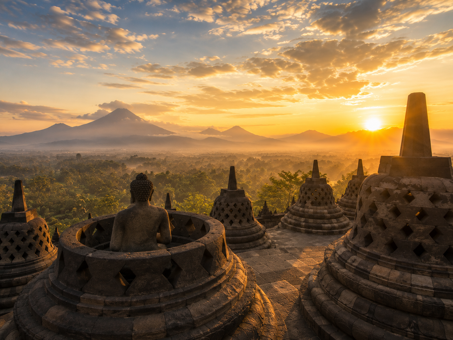Borobudur at sunrise