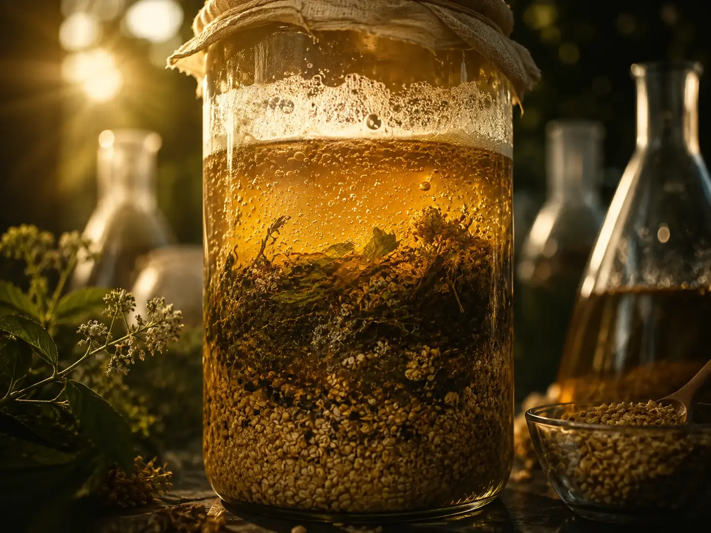 Fermentation vessels showing biological transformation
