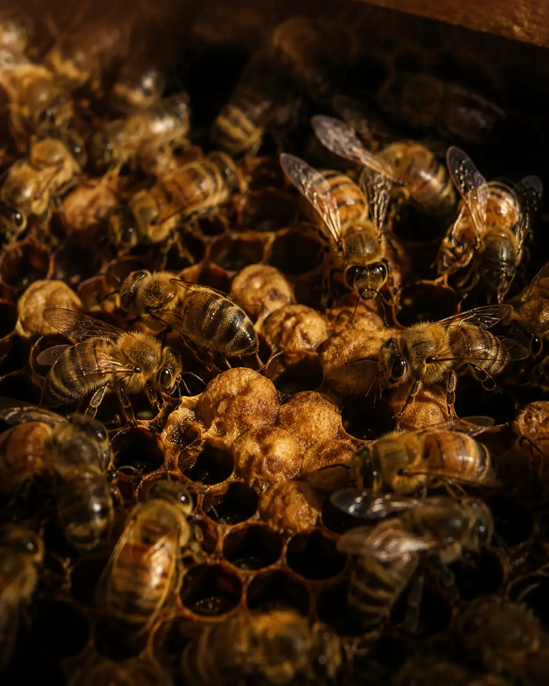Honey bees and their hive represented as a living microbial habitat